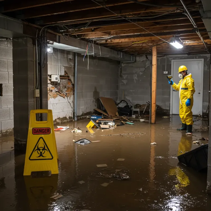 Flooded Basement Electrical Hazard in Enon, VA Property